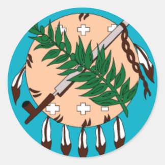 Oklahoma Flagga Sooner State Runt Klistermärke