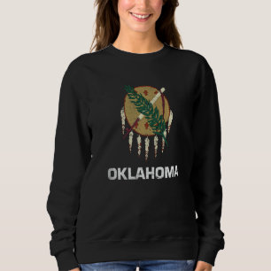 Oklahoma Flagga State Vintage Stil T Shirt