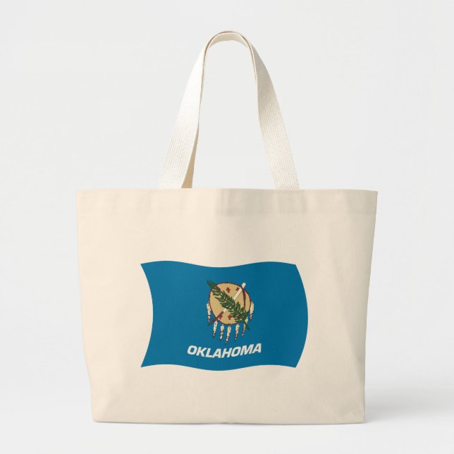 Oklahoma Flagga Tote Bag Jumbo Tygkasse (Framsidan)