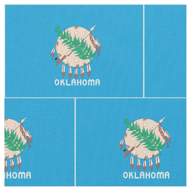 OKLAHOMA flagga - Tyg (Närbild)