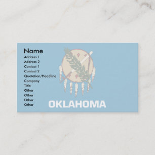 Oklahoma Flagga Visitkort