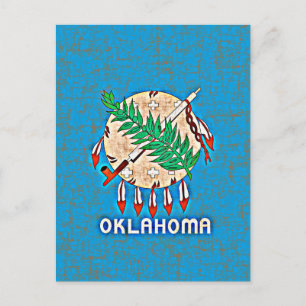 OKLAHOMA FLAGGA VYKORT