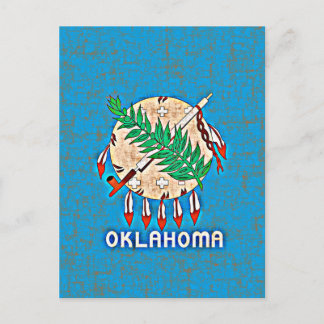 OKLAHOMA FLAGGA VYKORT