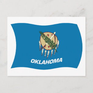 Oklahoma Flagga vykort
