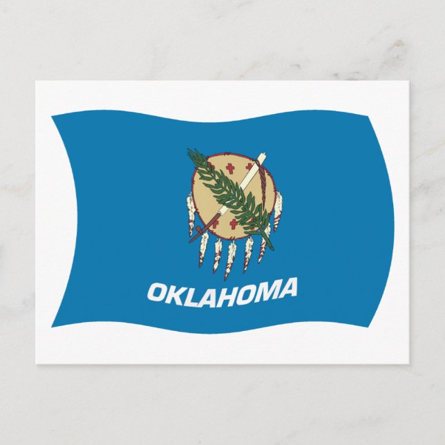 Oklahoma Flagga vykort (Framsida)