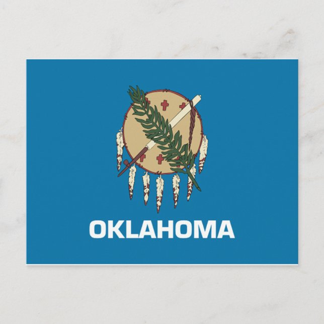 Oklahoma Flagga Vykort (Framsida)