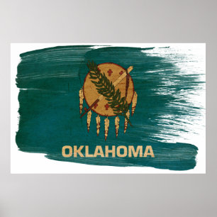 Oklahoma flaggaaffischer poster