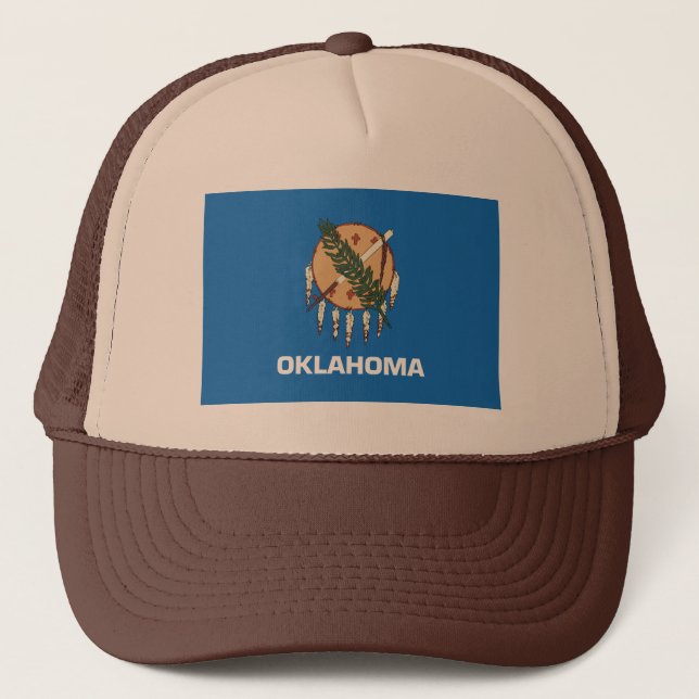 Oklahoma flaggahatt truckerkeps (Framsida)