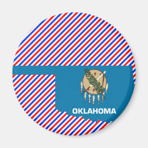 Oklahoma flaggakarta magnet