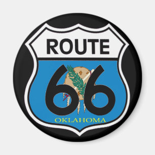 Oklahoma flaggarutt 66 skyddar magnet