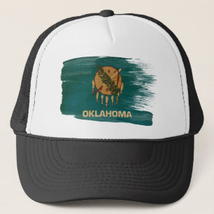 Oklahoma flaggatruckerkeps truckerkeps