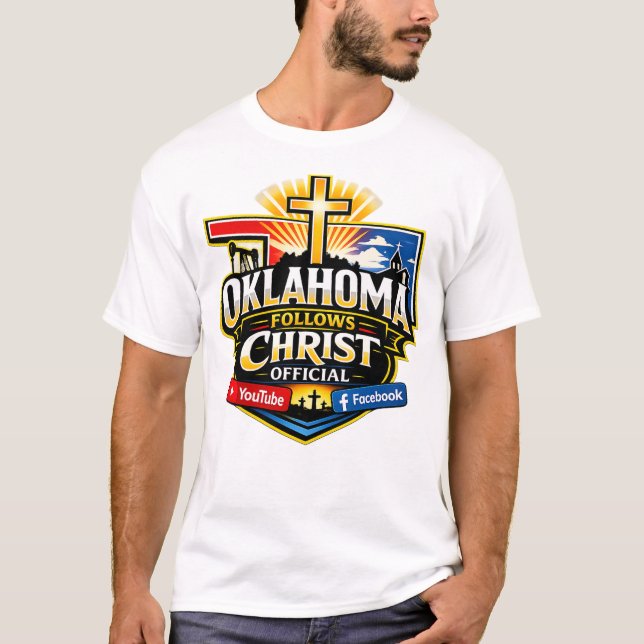 Oklahoma följer Christ officiellt T Shirt (Framsida)
