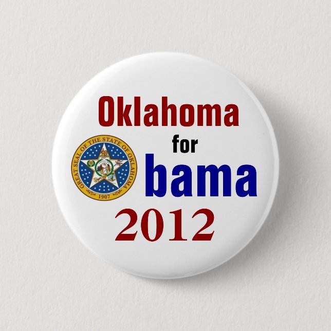 Oklahoma för Obama 2012 Knapp (Framsida)