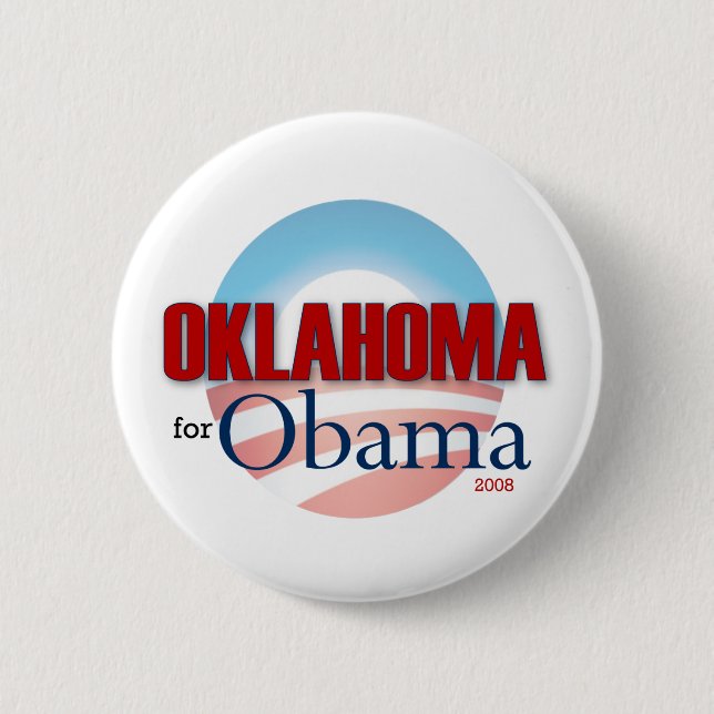 OKLAHOMA för Obama Knapp (Framsida)