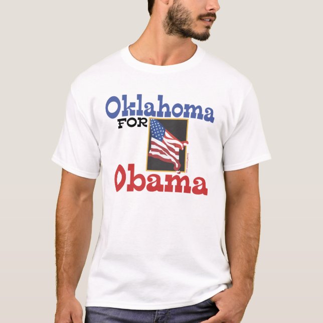 Oklahoma för Obama T-tröja Tee (Framsida)