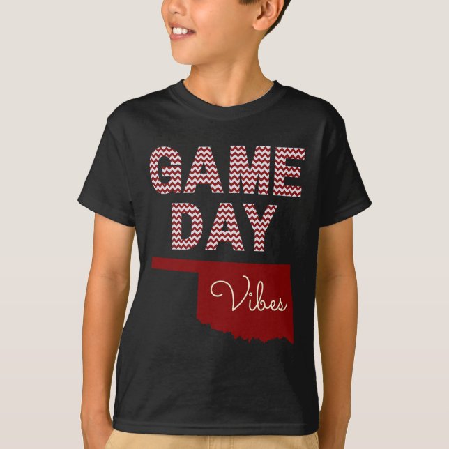 Oklahoma-fotbollens speldag Vibes faller bort tail T Shirt (Framsida)