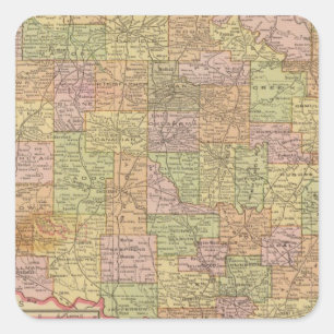 Oklahoma Fyrkantigt Klistermärke