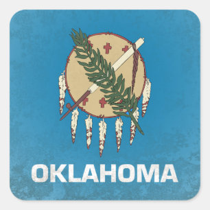 Oklahoma Fyrkantigt Klistermärke