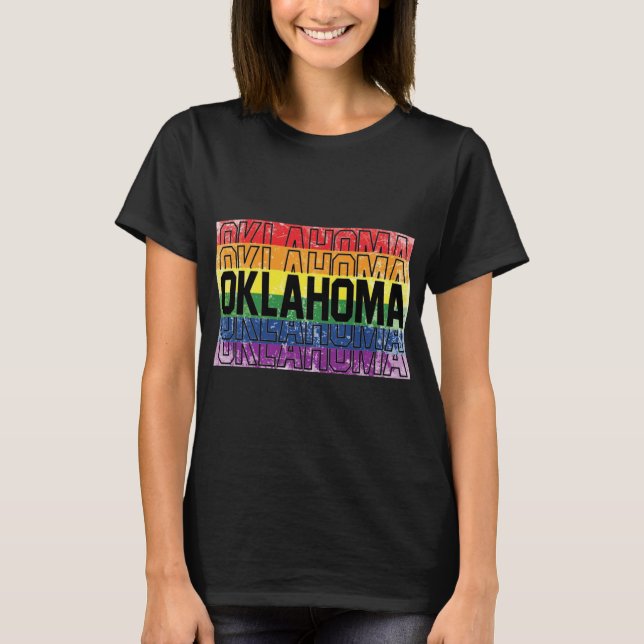 Oklahoma Gay pride T Shirt (Framsida)