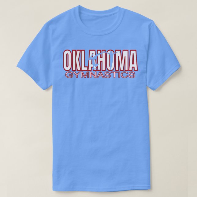 Oklahoma Gymnastics Competition Gymnast Tumbling T Shirt (Design framsida)