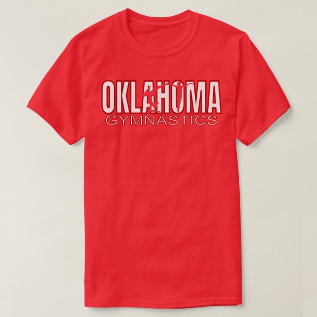 Oklahoma Gymnastics Competition Gymnast Tumbling T Shirt (Design framsida)