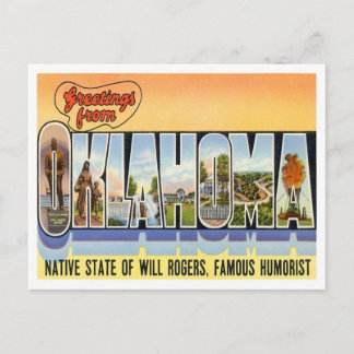 Oklahoma Hälsning från USA Stater Vykort