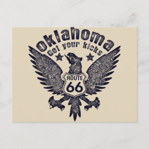 Oklahoma Hämta din fästningsväg 66 Vykort