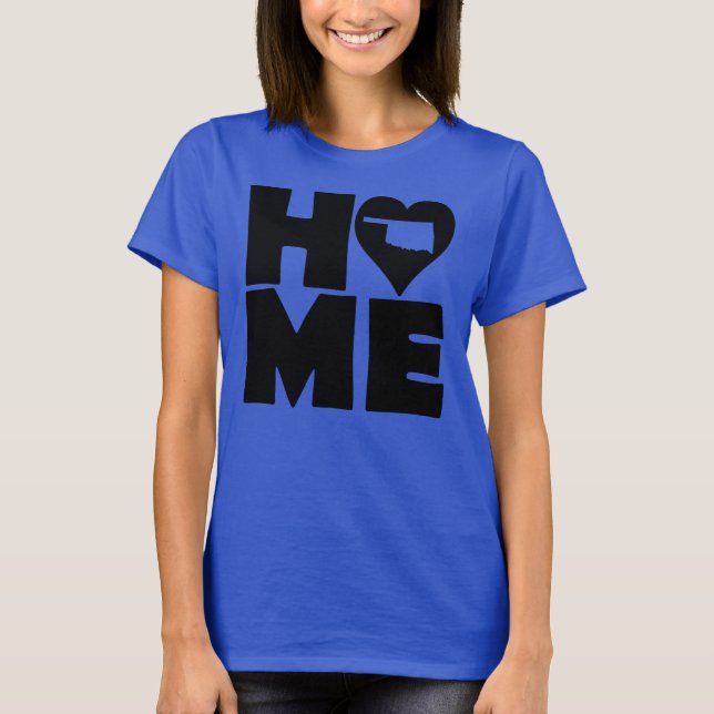 Oklahoma Hem Stat Tröjor T-Shirt (Framsida)