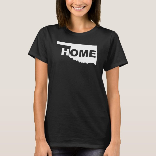 Oklahoma Hemmet Borta Från Stat T-Shirt Tees (Framsida)