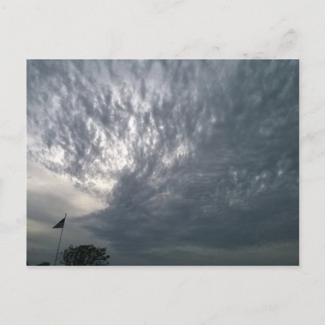 OKlahoma Himlar med Flagga Vykort (Framsida)