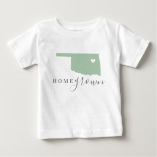 Oklahoma Home Grown Redigerbar Färg-stat Karta T Shirt