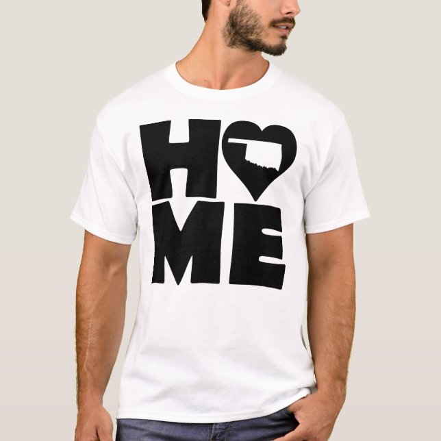 Oklahoma Home Heart State Tees T-Shirt (Framsida)