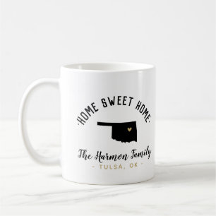 Oklahoma Home Sweet Home Family Monogram Mugg