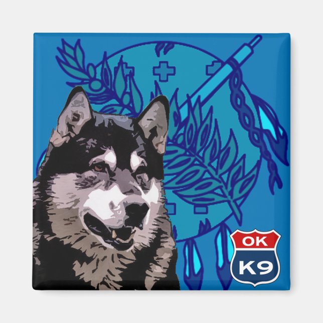 Oklahoma Husky Magnet (Framsidan)