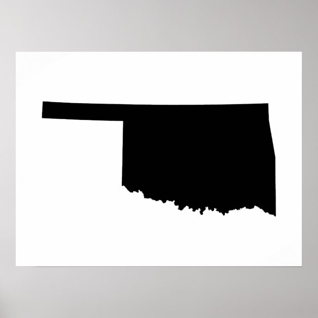 Oklahoma i svart och vitt poster (Framsidan)