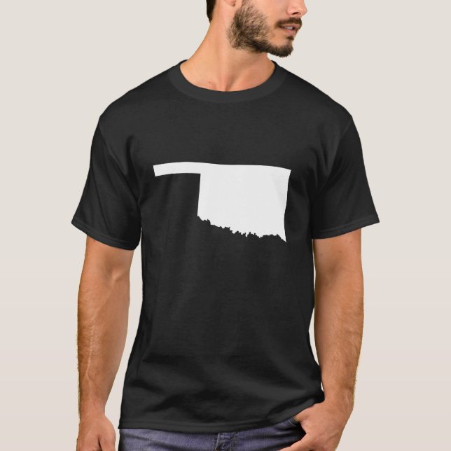 Oklahoma i vitt och svart t-shirt (Framsida)