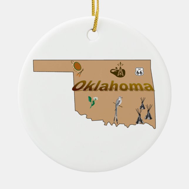 Oklahoma julgranprydnad julgransprydnad keramik (Framsidan)