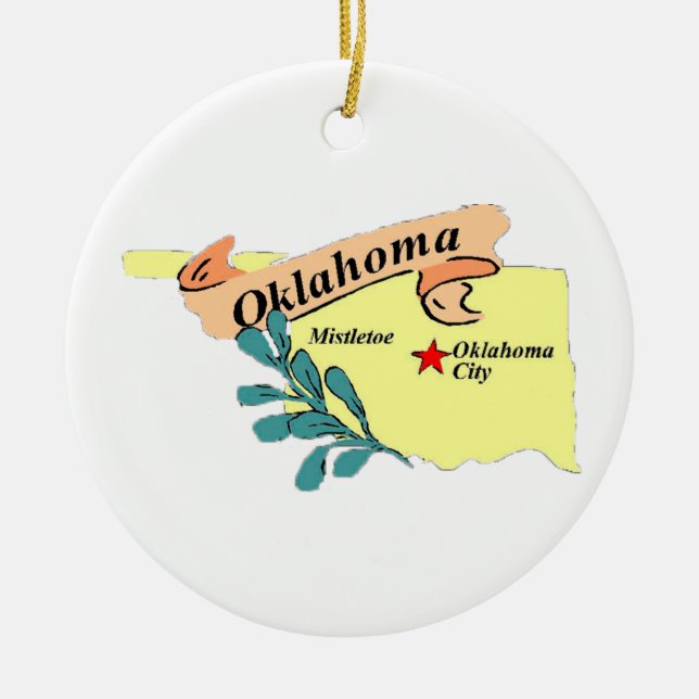 Oklahoma Julgransprydnad Keramik (Framsidan)
