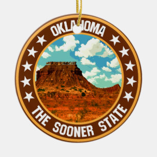 Oklahoma Julgransprydnad Keramik