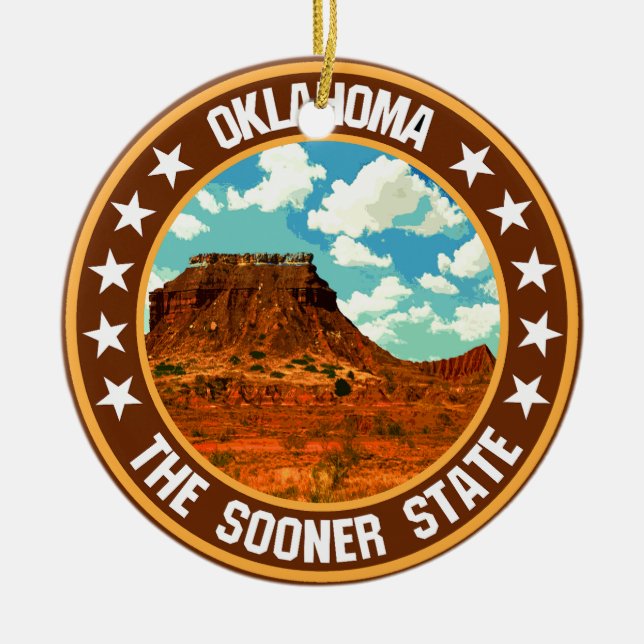 Oklahoma Julgransprydnad Keramik (Framsidan)