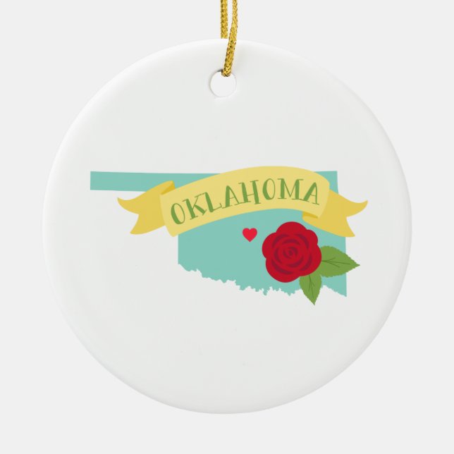 Oklahoma Julgransprydnad Keramik (Framsidan)