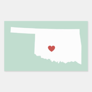 Oklahoma Kärlek - Anpassade Sticker Rektangulärt Klistermärke
