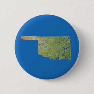 Oklahoma Karta Button Knapp