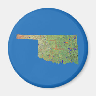 Oklahoma kartamagnet magnet