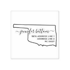 Oklahoma Kartunderskrift Stämpel