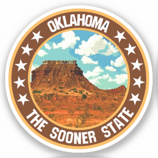 Oklahoma Klistermärken (Framsida)