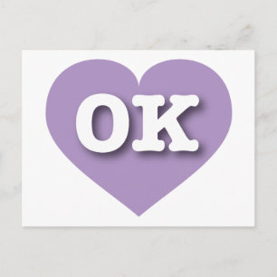 Oklahoma Lavender Heart - I kärlek OK Vykort