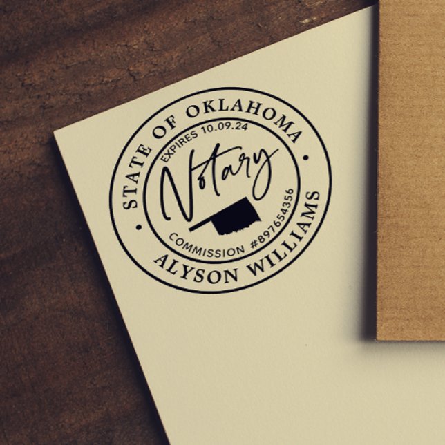 Oklahoma Modern Notary Public Självfärgande Stämpel (Skapare uppladdad)