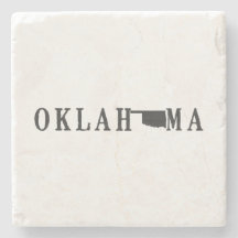 Oklahoma Namn med State Shaped Brev Ord Art