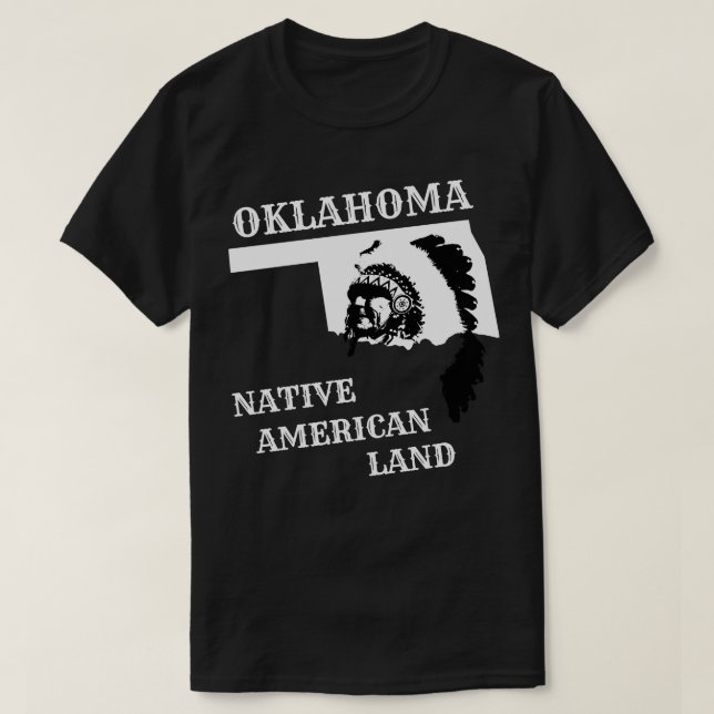 Oklahoma Native American Land T Shirt (Design framsida)
